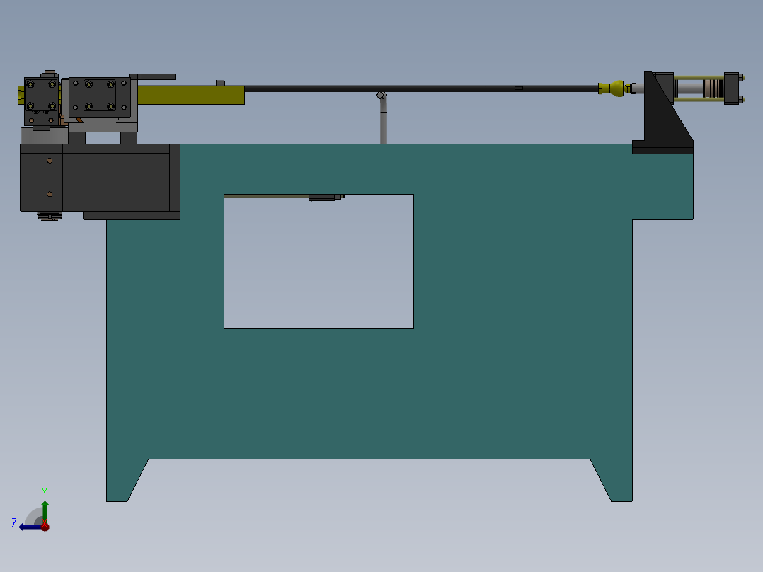 油压弯管机三维SW模型+CAD图纸139161===150右视图