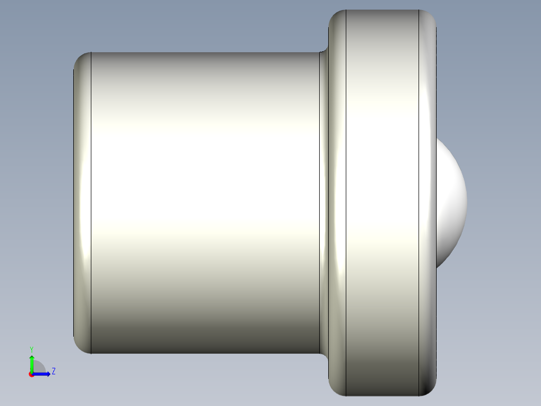 彈簧式萬向滾珠02(A)-3D多系列多零件图纸模型左视图