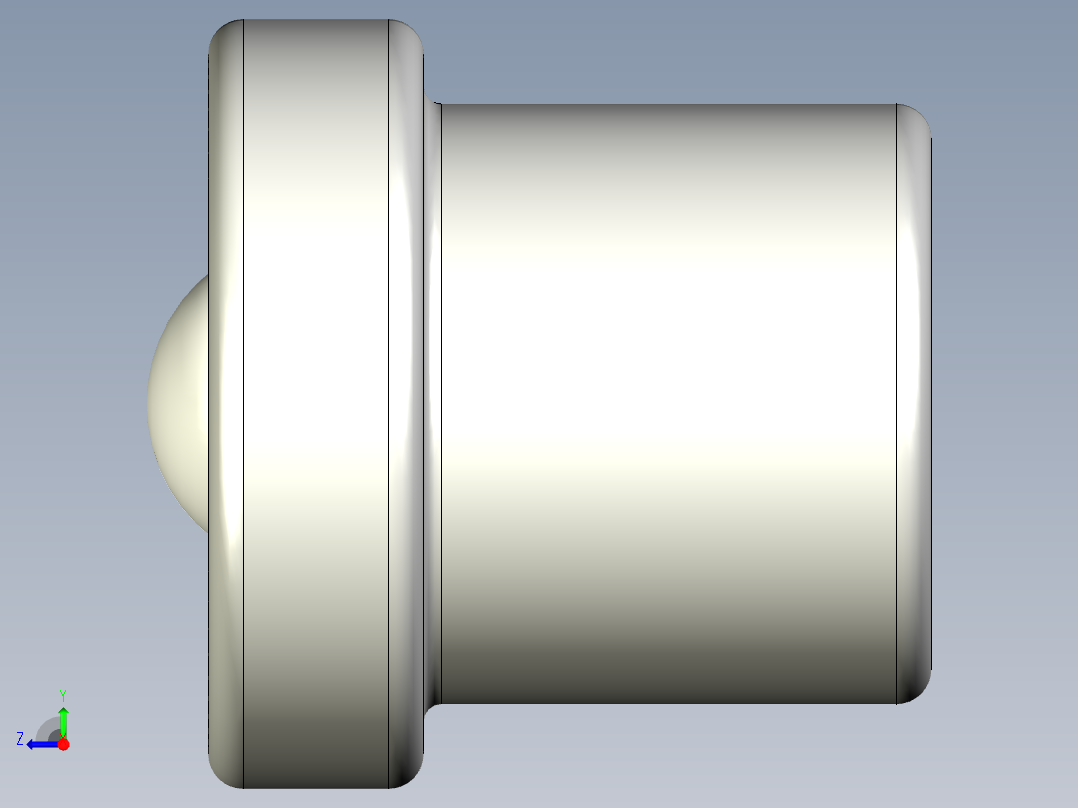 彈簧式萬向滾珠02(A)-3D多系列多零件图纸模型右视图