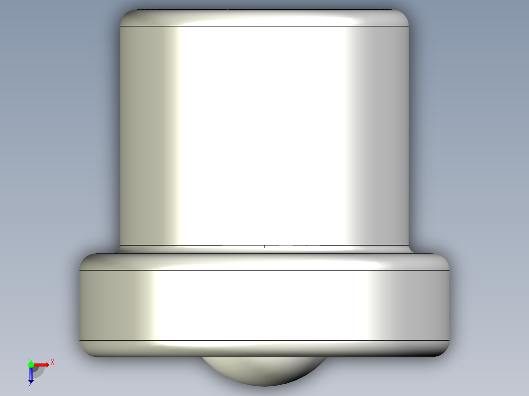 彈簧式萬向滾珠02(A)-3D多系列多零件图纸模型俯视图