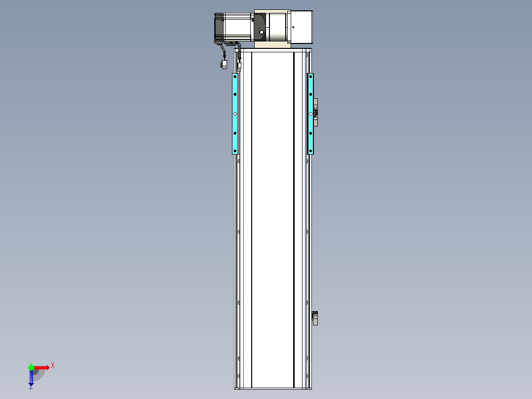 同步带滑台-半封闭B22H-L100-C-S550-RU-P75-D3-N5俯视图