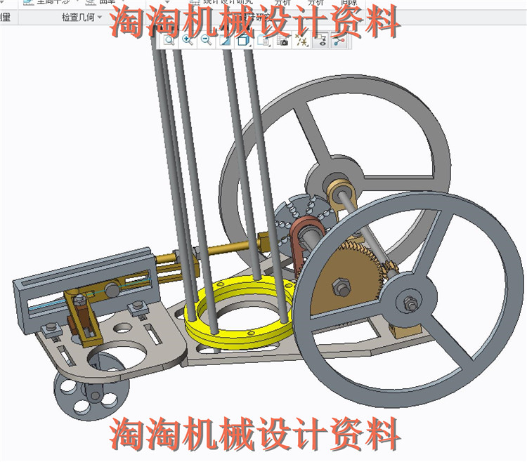 工程训练大赛 一等奖作品 S无碳小车 含运动仿真 机械设计参考