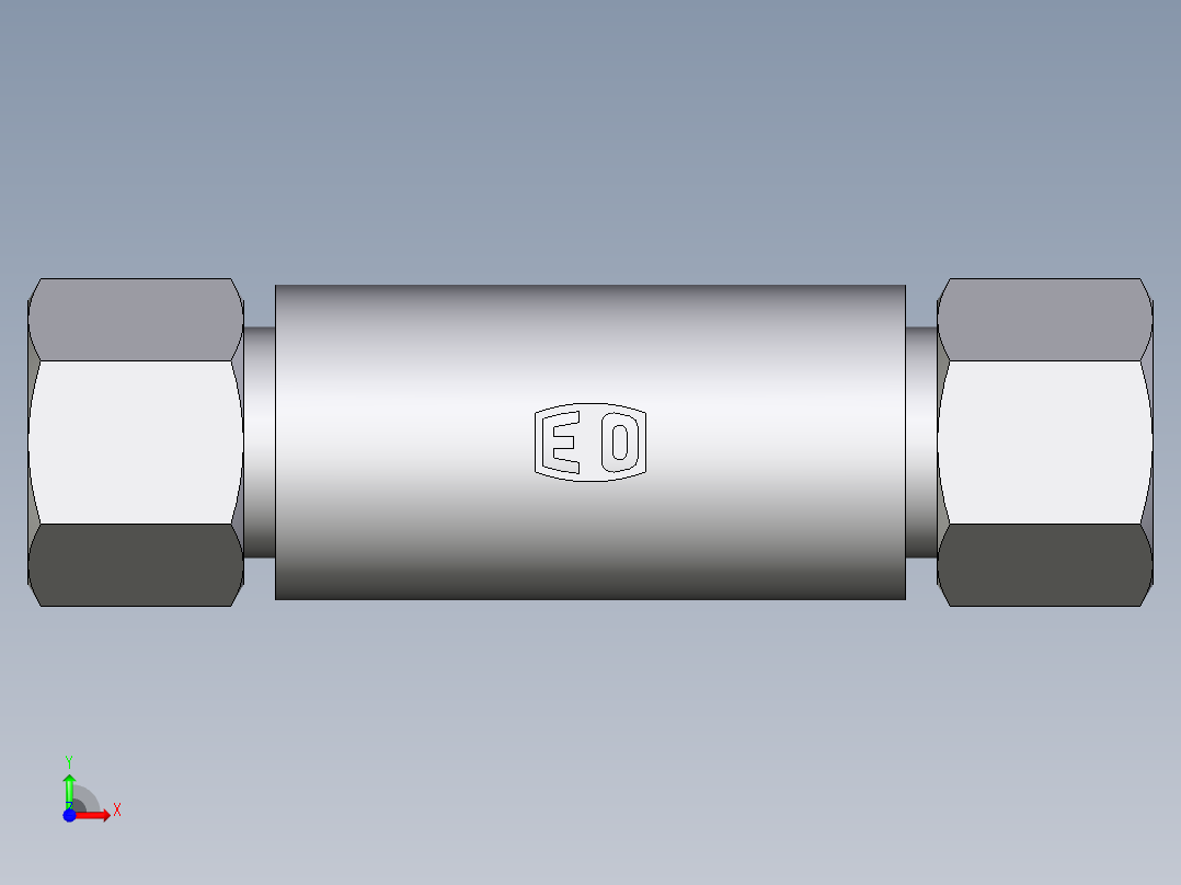 卡套式工业通用硬管接头EO_Weld_bulkhead_fitting_ESV14S前视图
