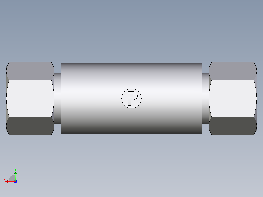 卡套式工业通用硬管接头EO_Weld_bulkhead_fitting_ESV14S后视图