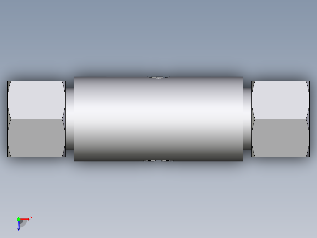 卡套式工业通用硬管接头EO_Weld_bulkhead_fitting_ESV14S俯视图