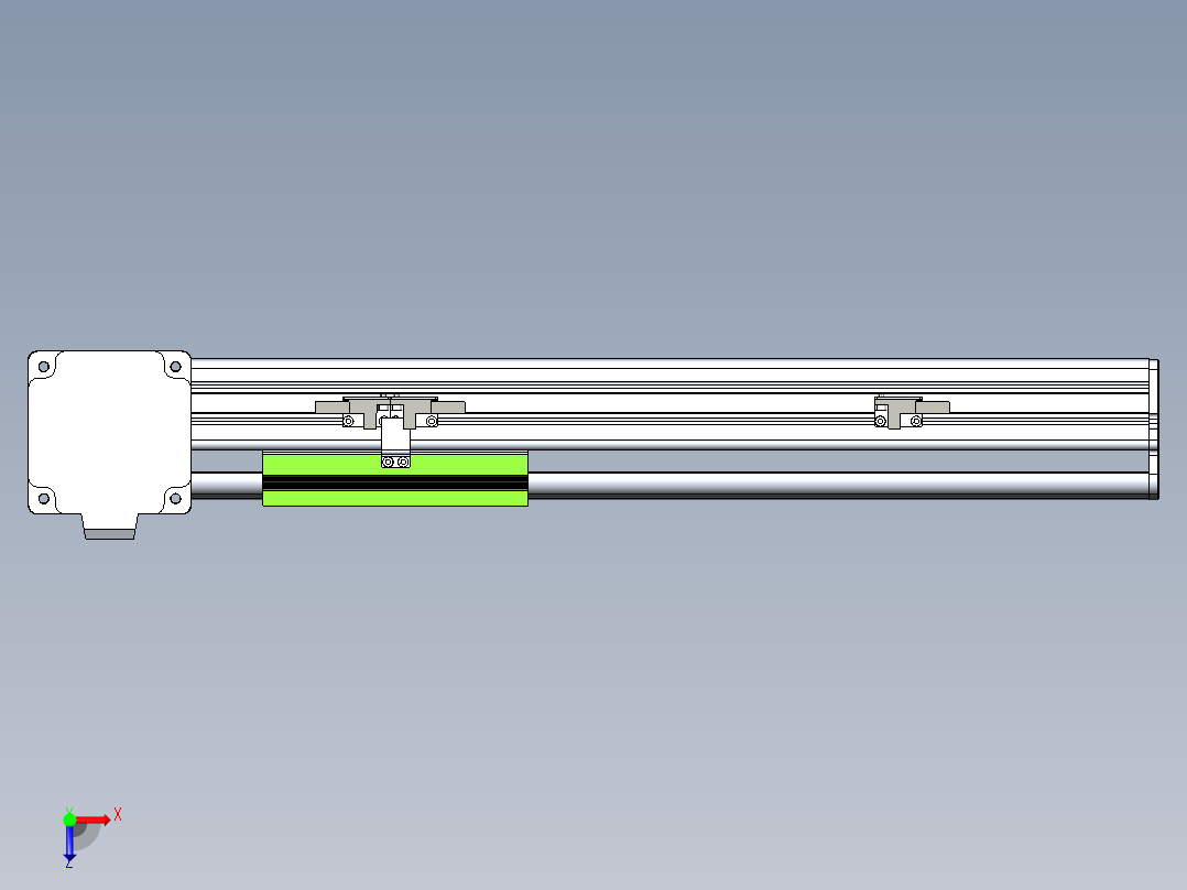 同步带滑台-半封闭B13-L90-S250-R-Z86-D3俯视图