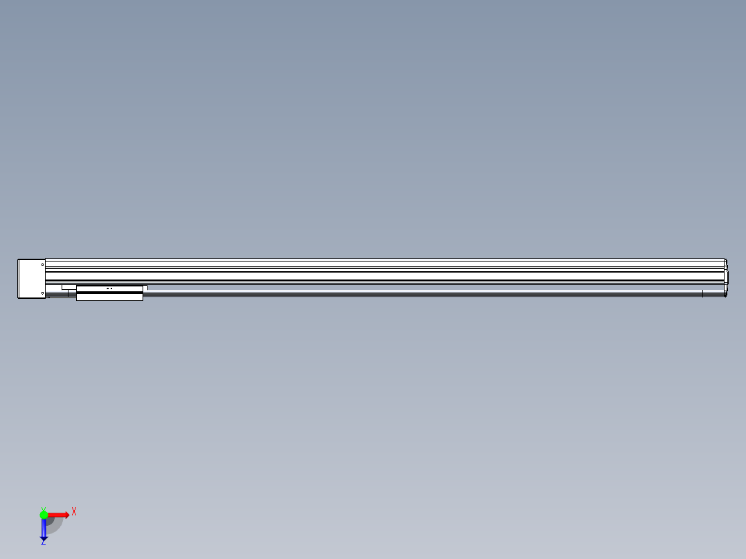 VF丝杆传动-一般环境VF14-Lxx-C-S1150-BL-ZP75-C3俯视图