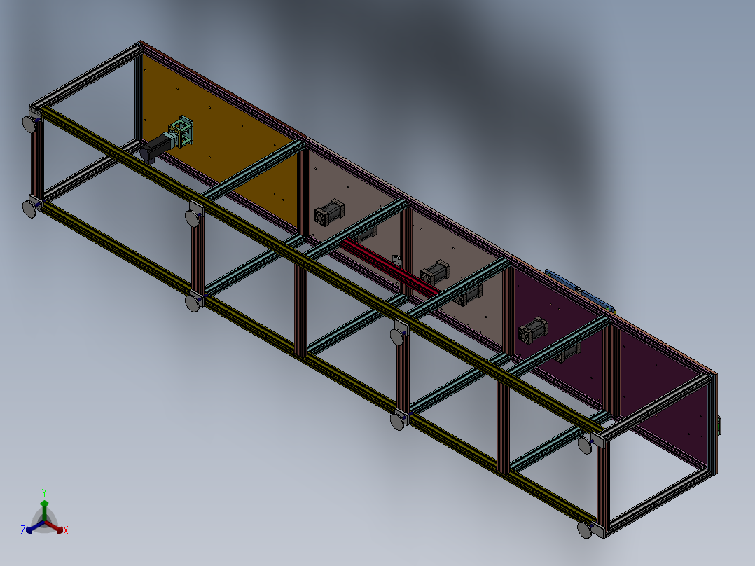自动输送线正等轴测图