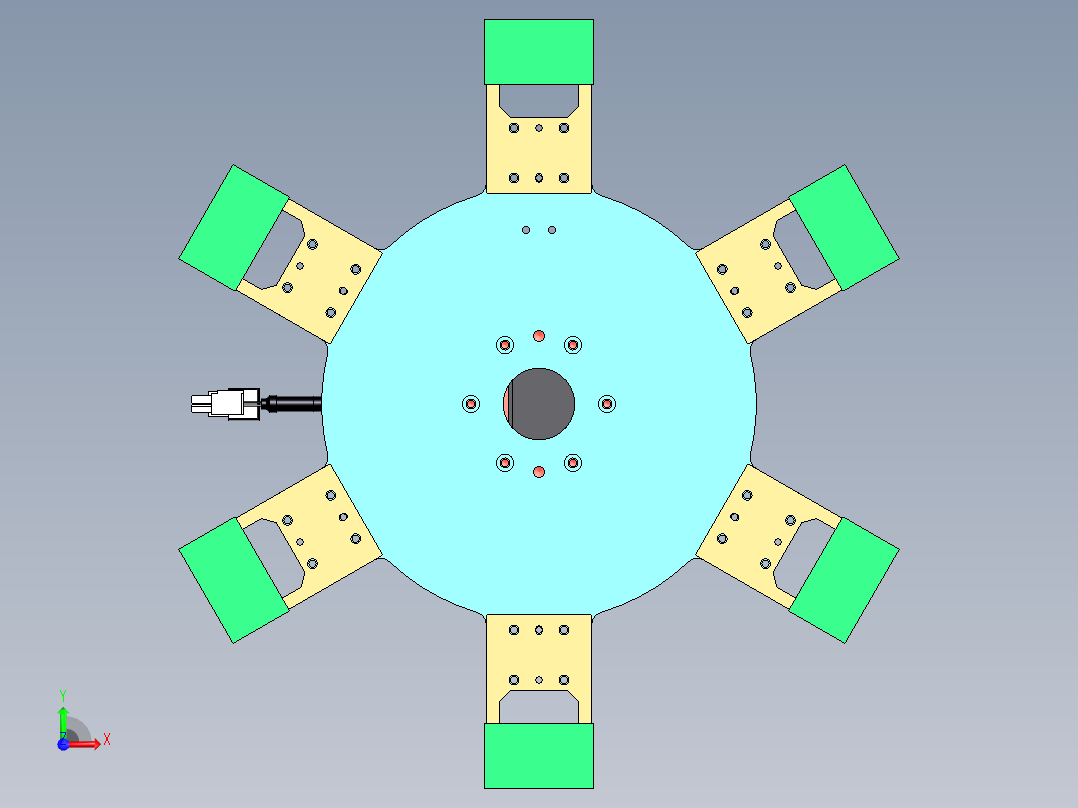 旋转作业台三维SW模型==1391681==50前视图