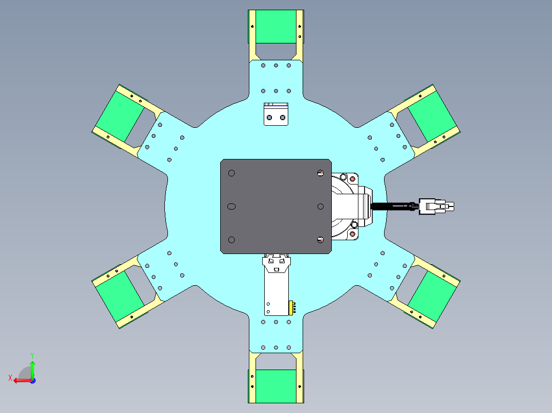 旋转作业台三维SW模型==1391681==50后视图
