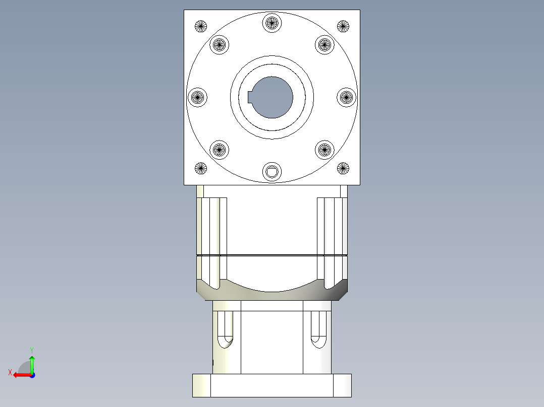 换向器50PW210双孔 PGH180T-L2 38-180-215-M12后视图