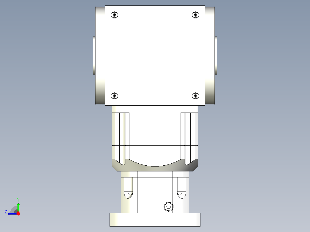 换向器50PW210双孔 PGH180T-L2 38-180-215-M12右视图