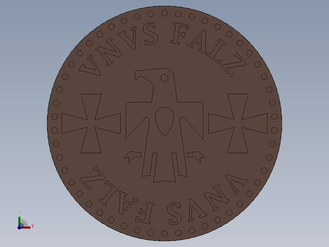 传统古钱币前视图