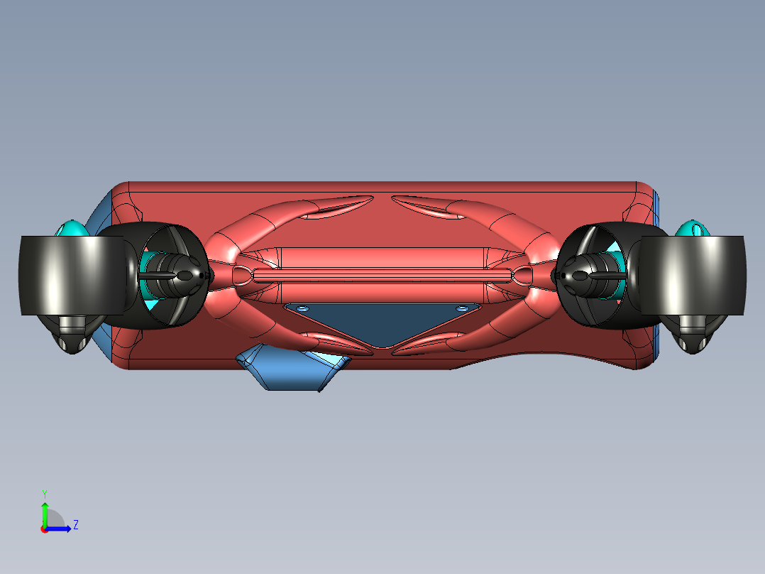 潜水器 水下机器人 (1)左视图