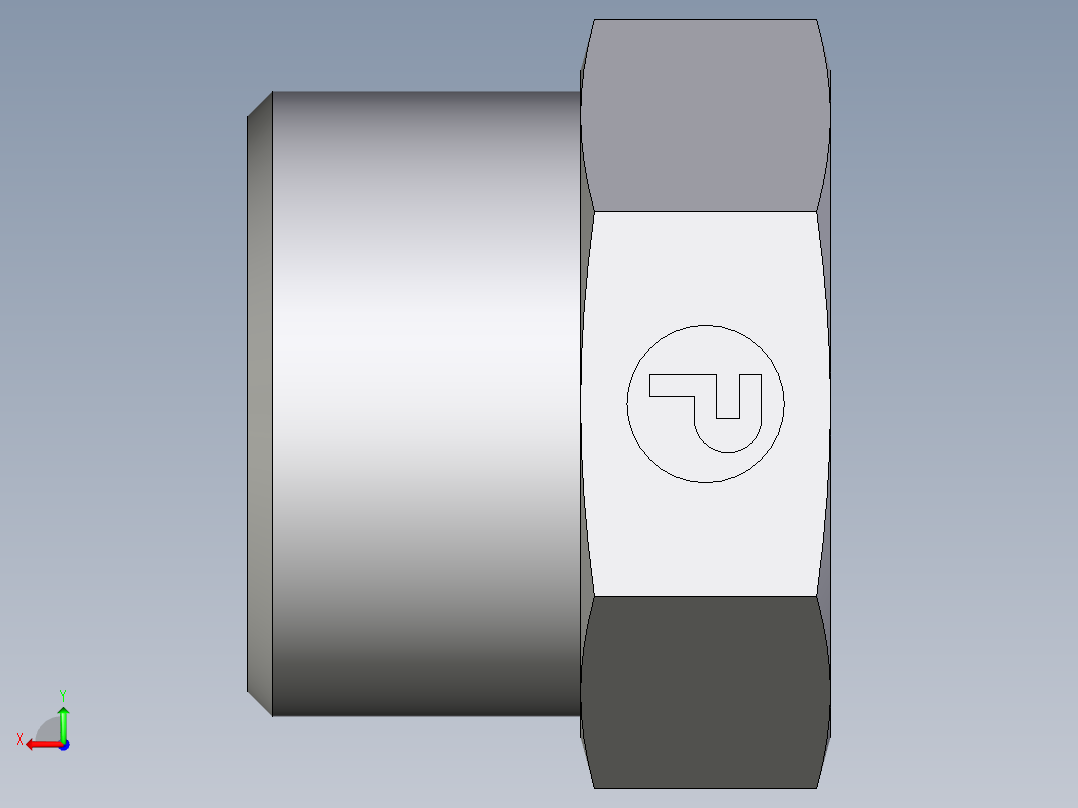 卡套式工业通用硬管接头EO_Blanking_plug_for_tube_ends_ROV20S71X后视图