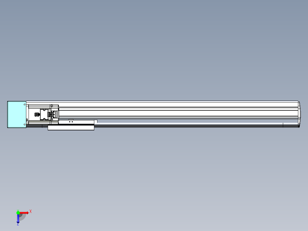 VF丝杆传动-一般环境VF14-Lxx-C-S550-BR-ZP40-C3俯视图