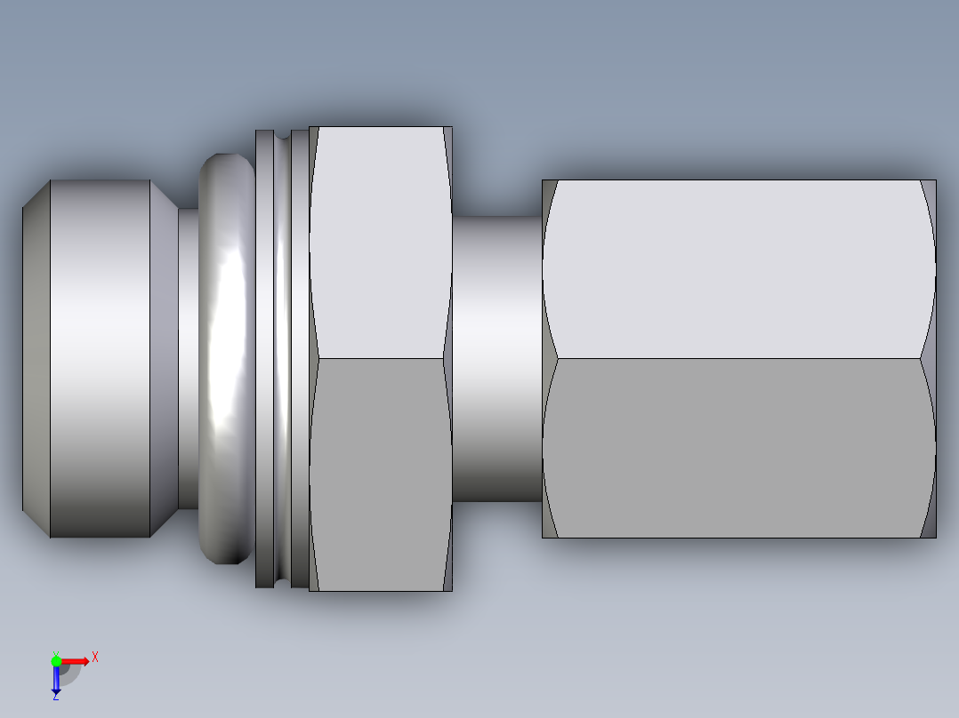卡套式工业通用硬管接头EO_Male_Stud_connector_GEO04LLM10X1CF俯视图