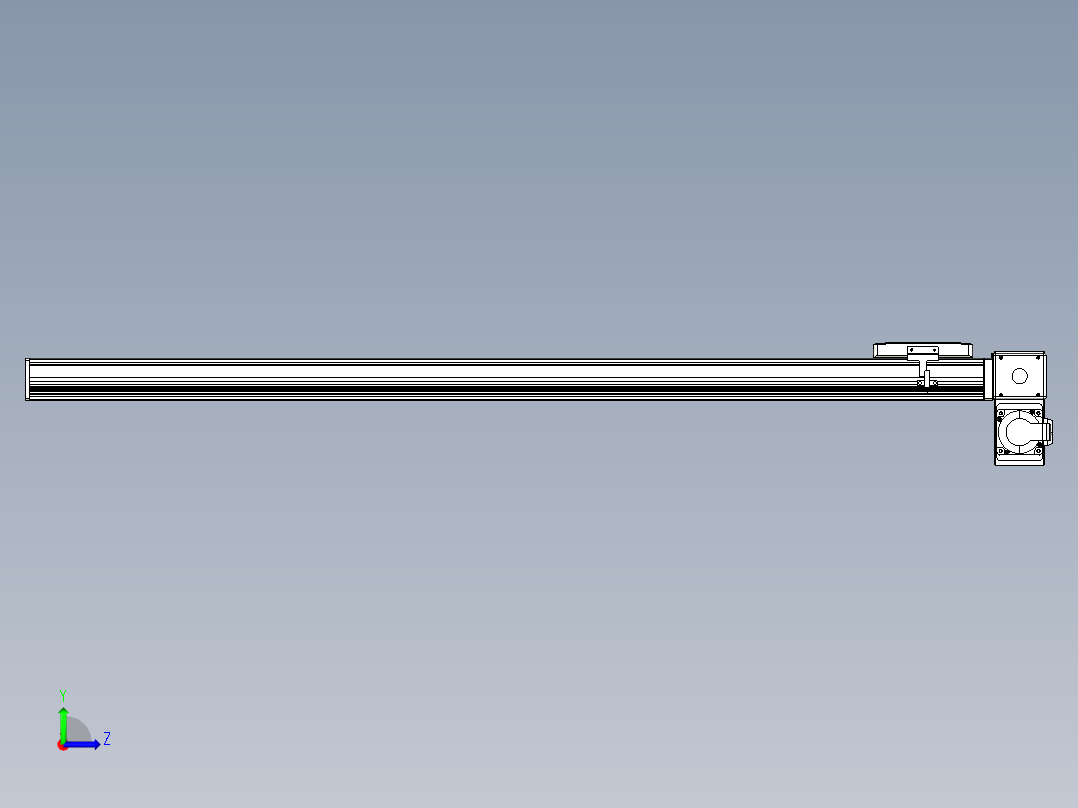 同步带全封闭直线模组TPA-HCB-105D-90-L1050-RP-Y-P20-N3左视图