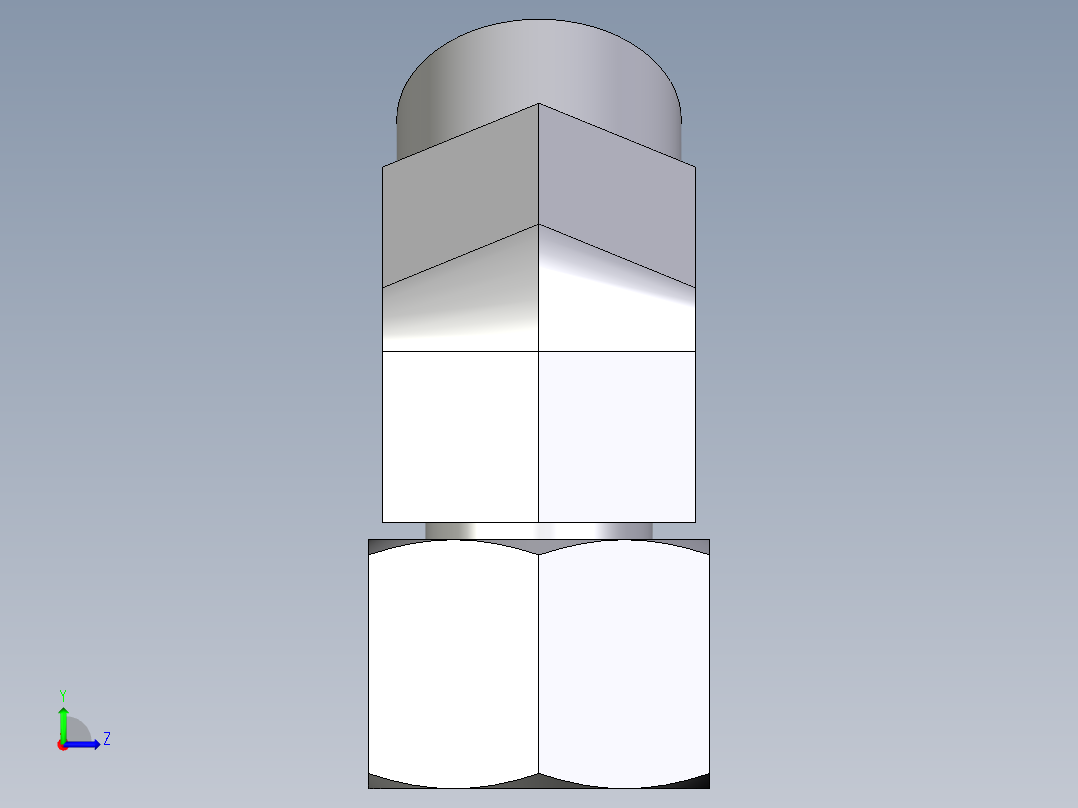 卡套式工业通用硬管接头EO_Swivel_nut_45_deg_elbow_EV12SOMDCF左视图