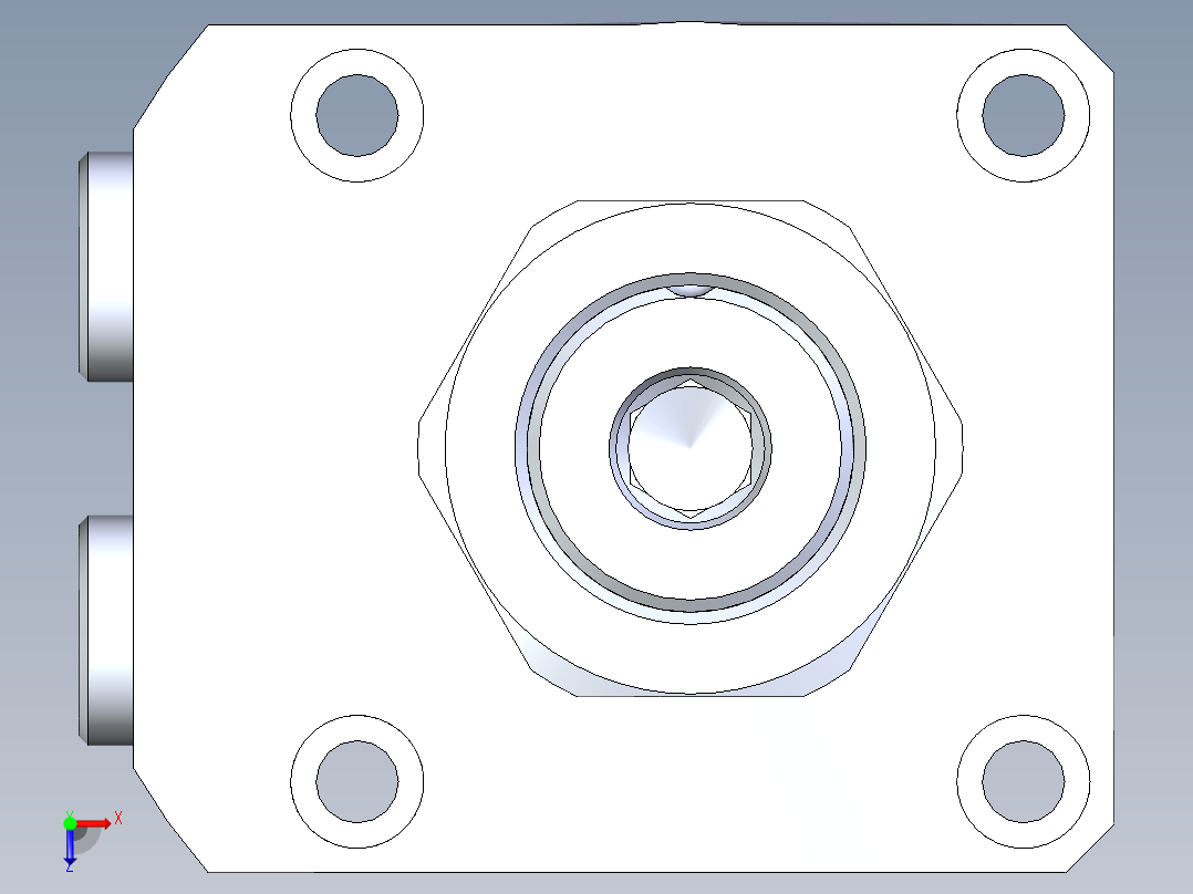 KOSMEKLHA0650-CL-Q30多系列多零件图纸模型俯视图