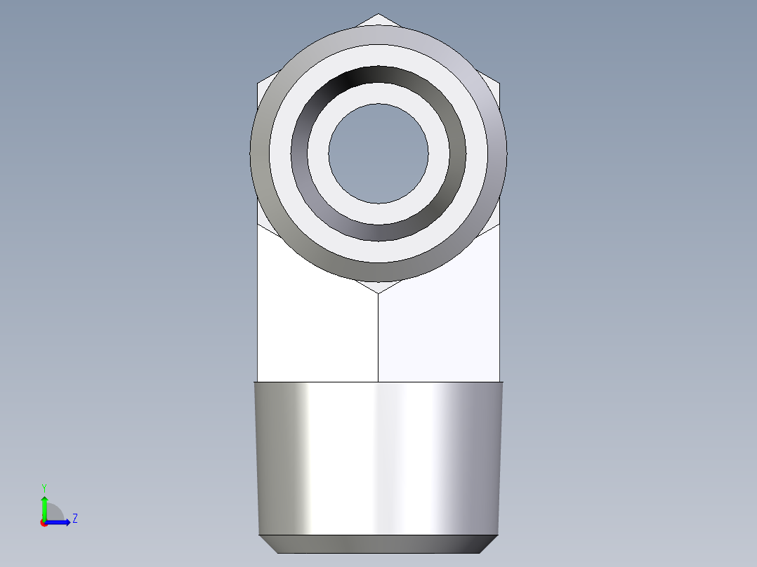 卡套式工业通用硬管接头EO_Male_stud_run_tee_TE10SR71X左视图