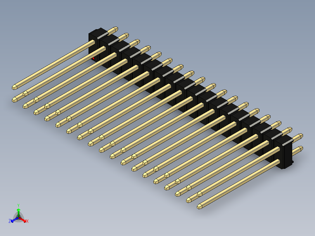彩色公头100mil（2.54mm）系列-DS1021_black_2x18p_100mil_Type19_rev1.0