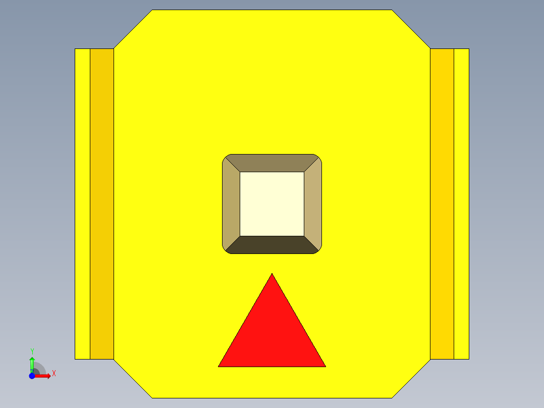 彩色公头100mil（2.54mm）系列-DS1021_yellow_1x01p_100mil_Type5_rev1.0前视图