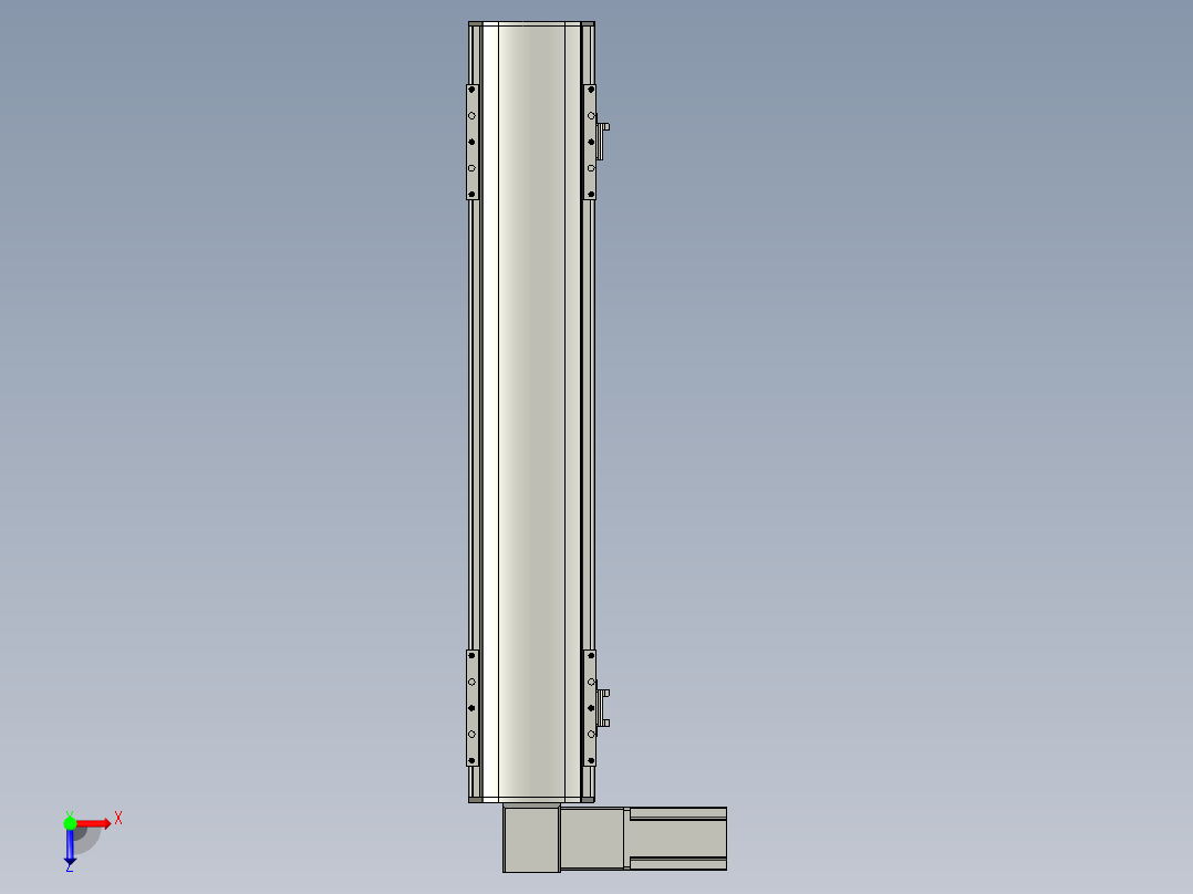直线模组WG-LHB12-S500-L(B)设计图纸俯视图