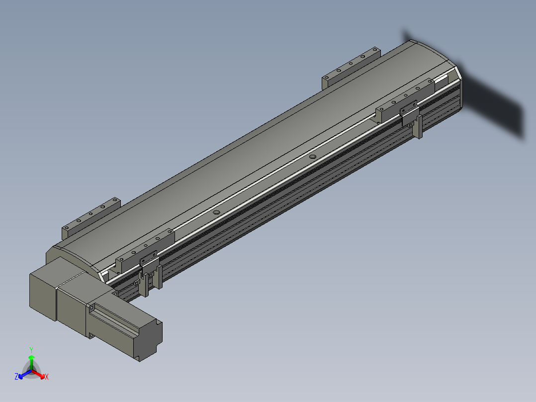 直线模组WG-LHB12-S500-L(B)设计图纸正等轴测图