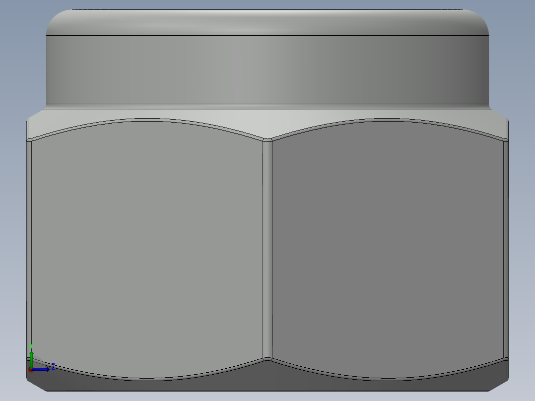紧固件-0.5000 Lock Nut左视图