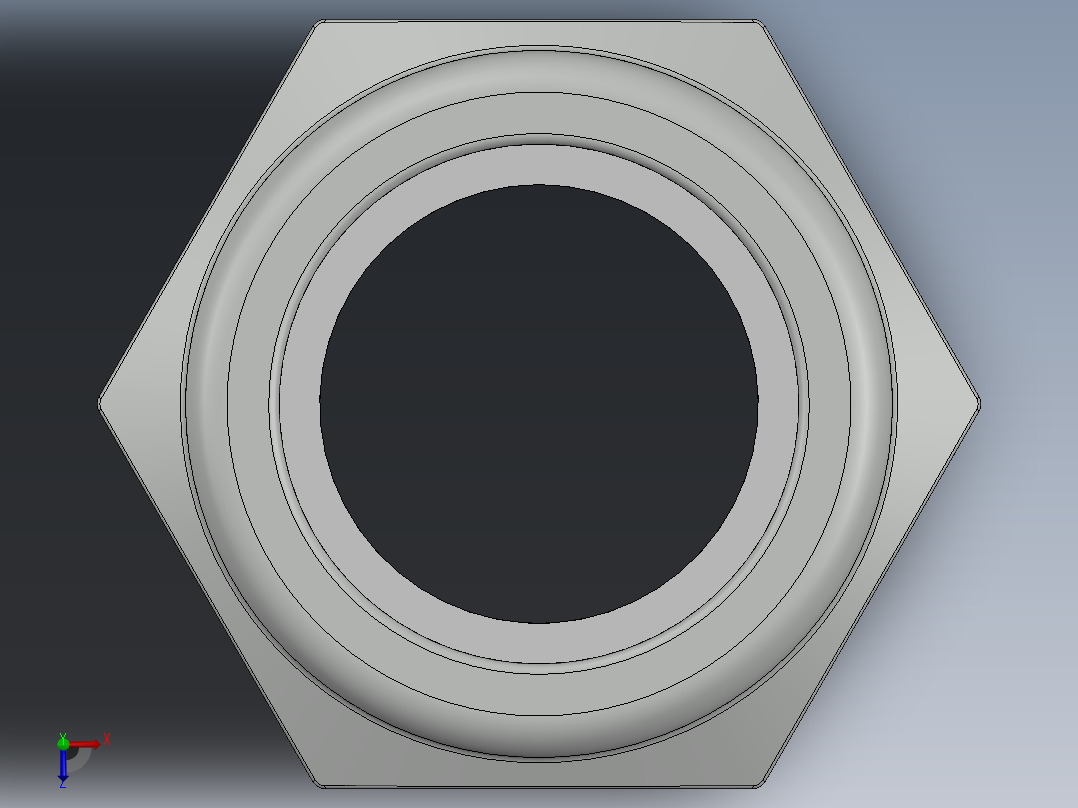 紧固件-0.5000 Lock Nut俯视图