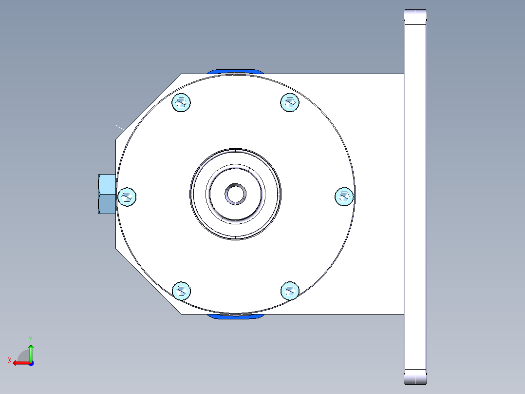液压压缩机马达--igs stp后视图