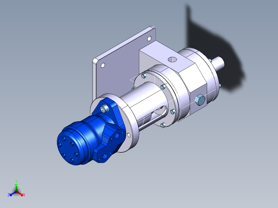液压压缩机马达--igs stp正等轴测图