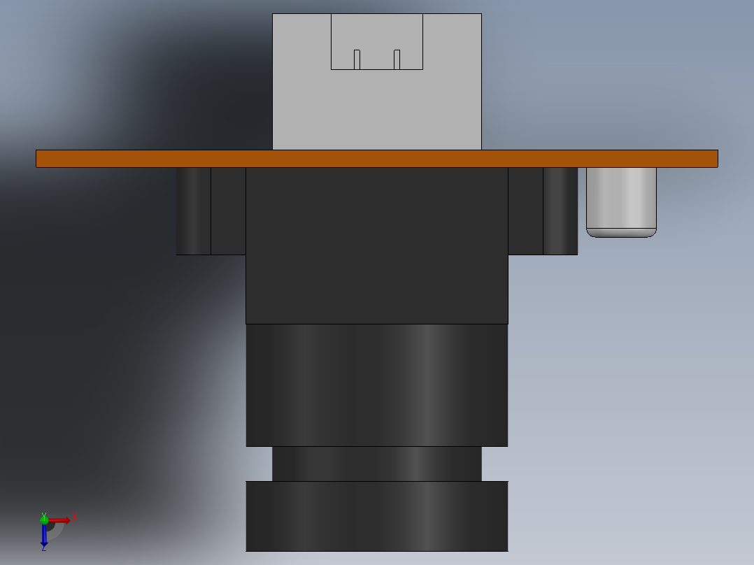 工业摄像头组件俯视图