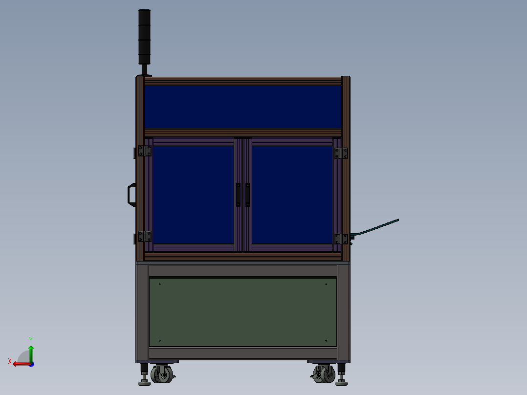弯针包装机后视图