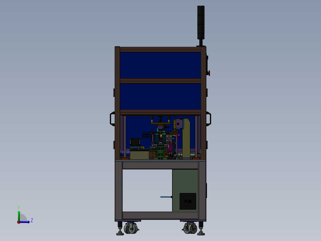 弯针包装机左视图