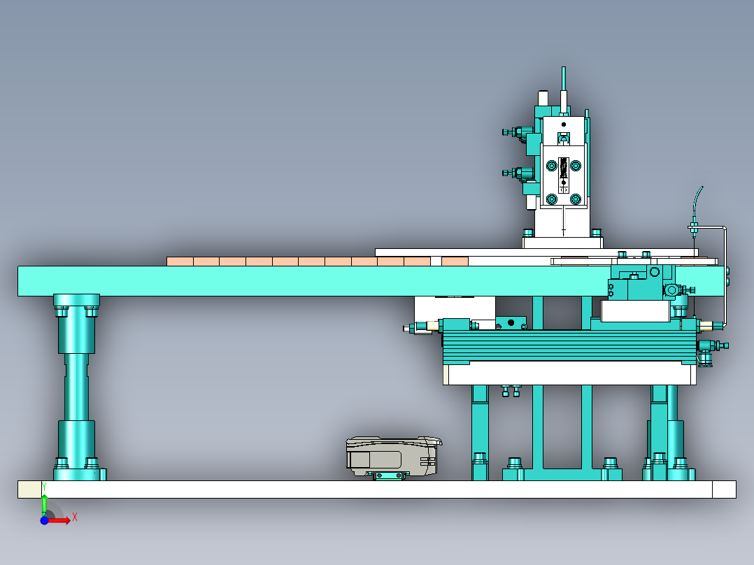 凹点判别选向机构前视图