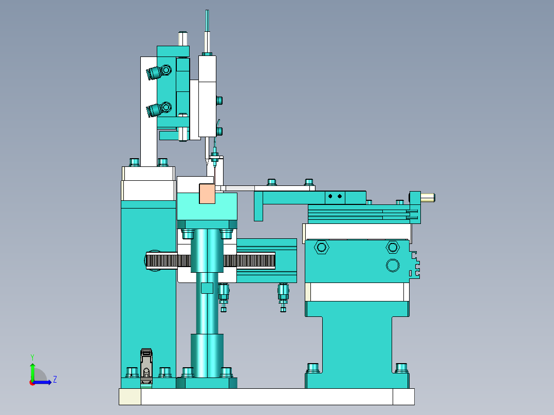 凹点判别选向机构左视图