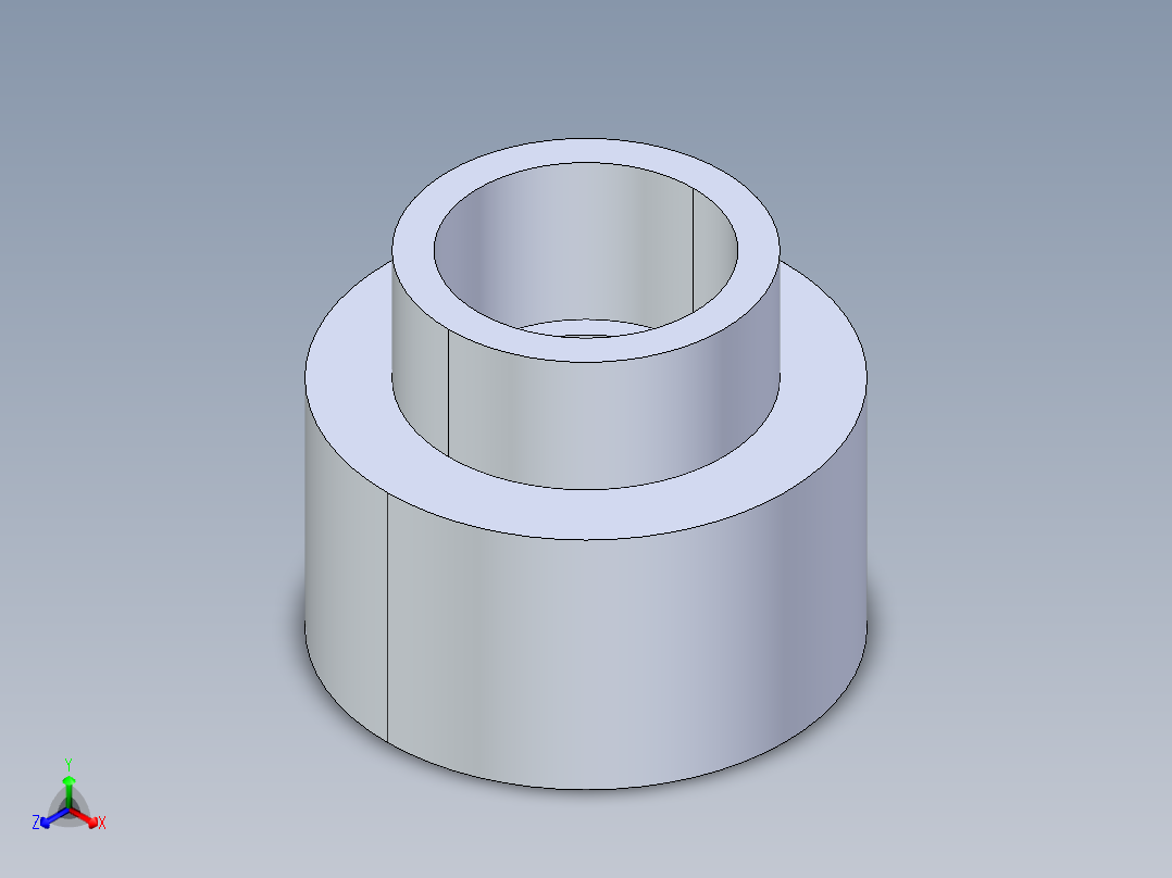 CPVC管件11-Sch80_ReducerCoupling_SxS_9829-338_3in x 2in正等轴测图