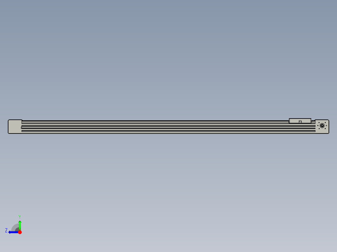 威洛博直线电机模组EB6-L140-S1550-光轴右视图