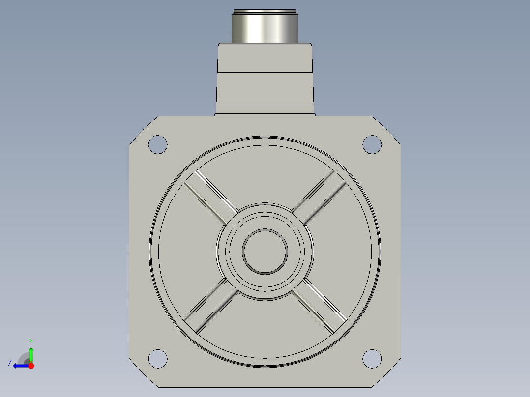 400W MDME伺服马达右视图