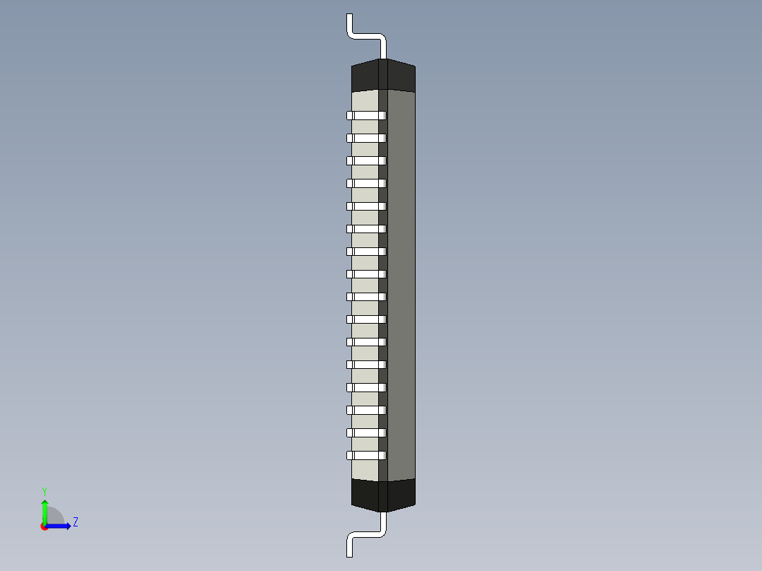 元器件3D封装LQFP64_FPT-64P-M0380左视图