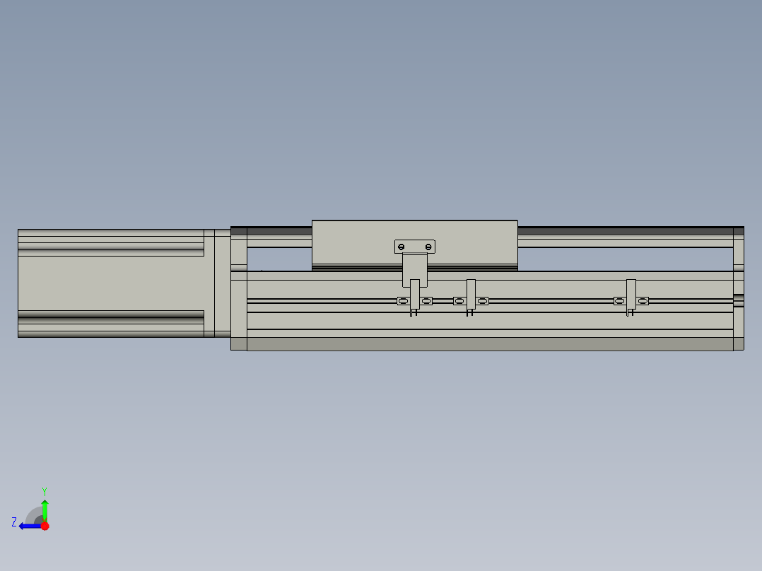 东锦丝杆传动-直线滑台模组DH170-C-L10-S100-BC-P750W-C3右视图