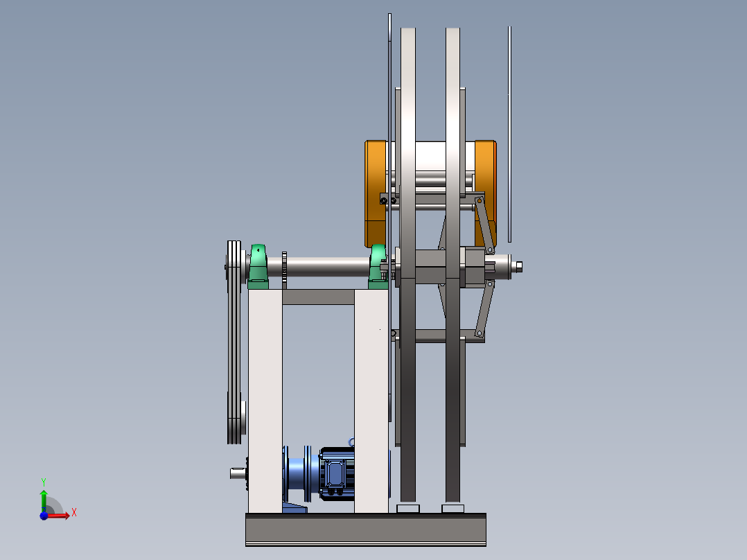 冲床送料收料机构前视图