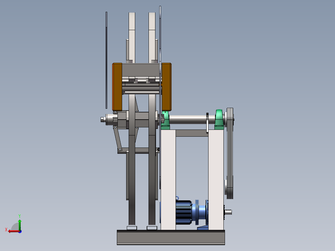 冲床送料收料机构后视图