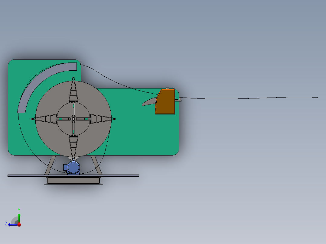 冲床送料收料机构右视图