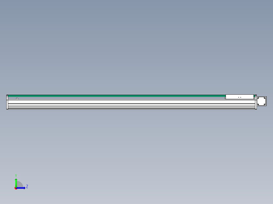 东锦同步带传动-直线滑台模组DH270B-C-L150-S2000-BL-P750W-C3左视图
