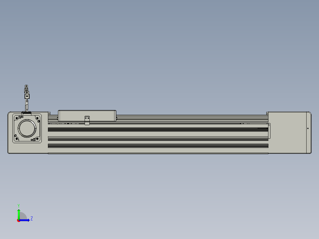 威洛博直线电机模组EB10-L224-S450-L-ZP75-MS3-5K左视图