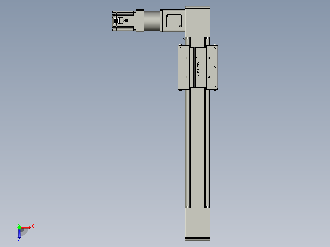 威洛博直线电机模组EB10-L224-S450-L-ZP75-MS3-5K俯视图