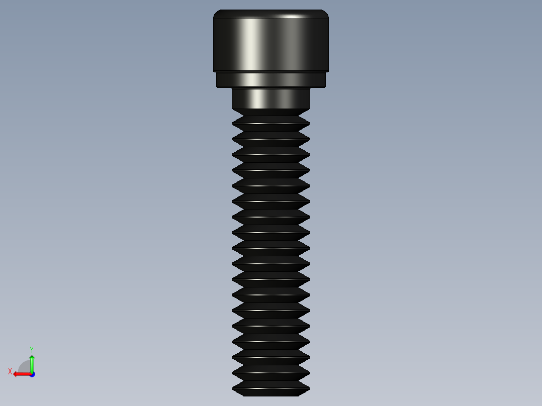 紧固件-IGES 0.2500 Socked Head后视图